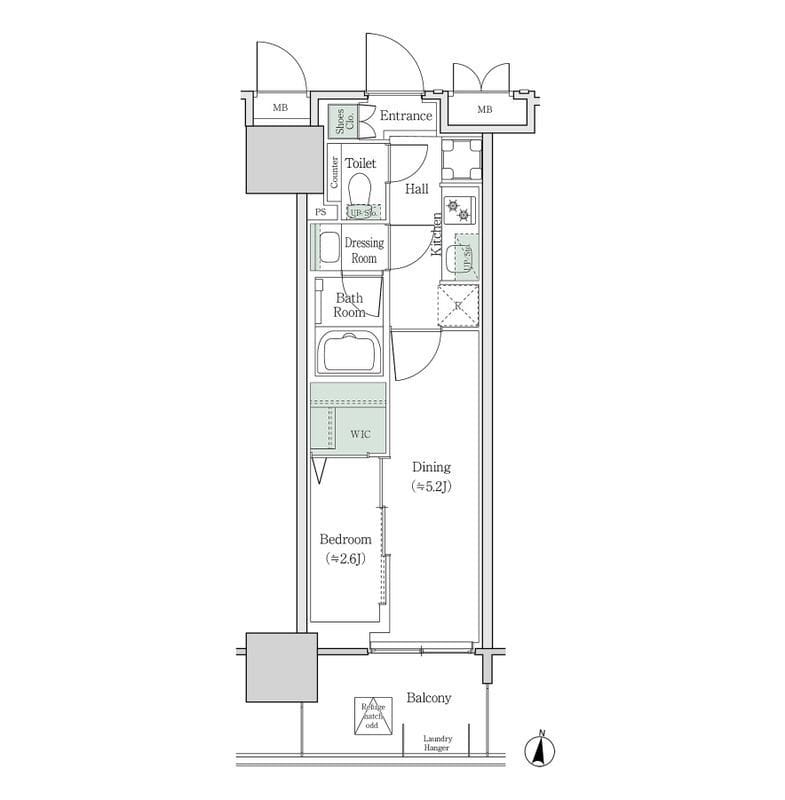 ブルックサイドレジデンス木場 524 間取り図