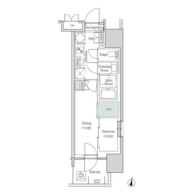 ブルックサイドレジデンス木場 525 間取り図