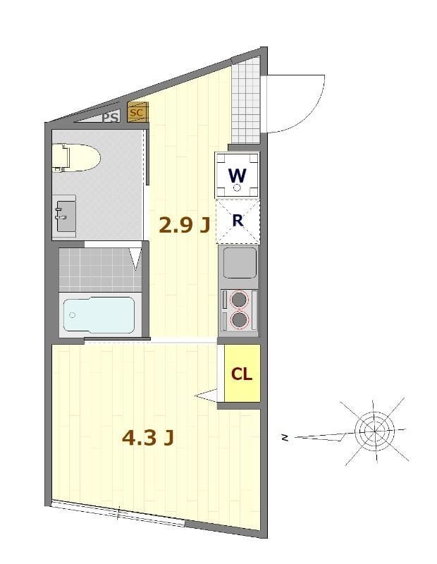 ヴィオラ赤羽 101 間取り図