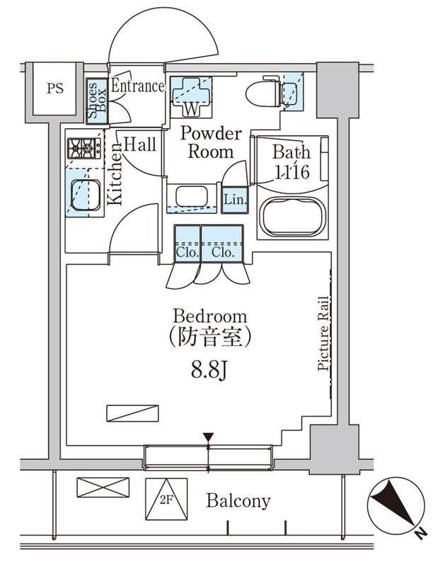 パークアクシス板橋MUSE 203 間取り図