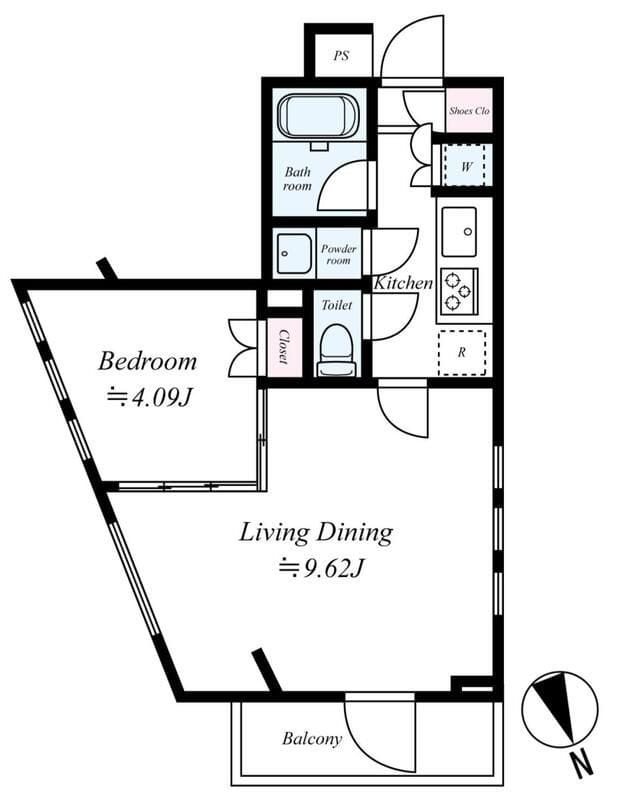 パレ・ホ−ムズ高井戸Ⅱ 401 間取り図
