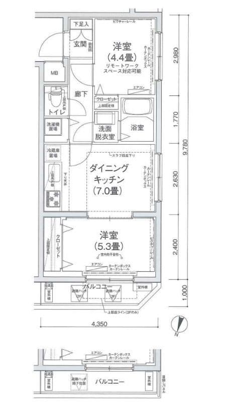 アイルプレミアム向島 201 間取り図
