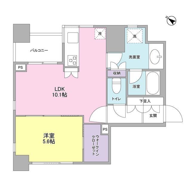 日本橋ミスモ 1101 間取り図