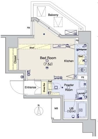 ブライズ三軒茶屋 203 間取り図