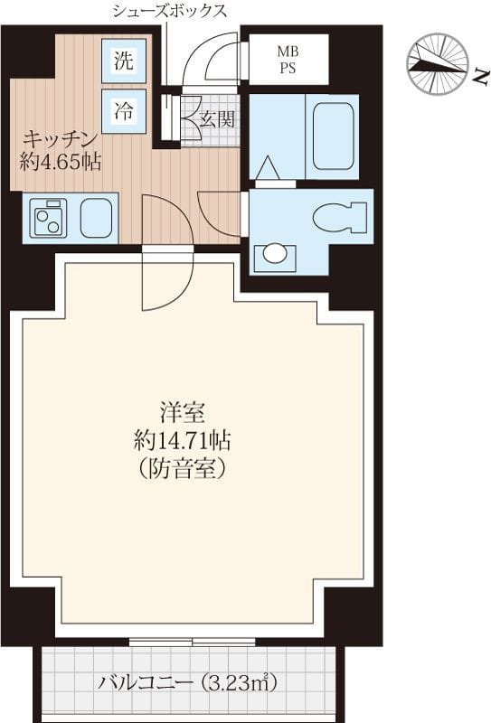 日本橋GRIT 801 間取り図