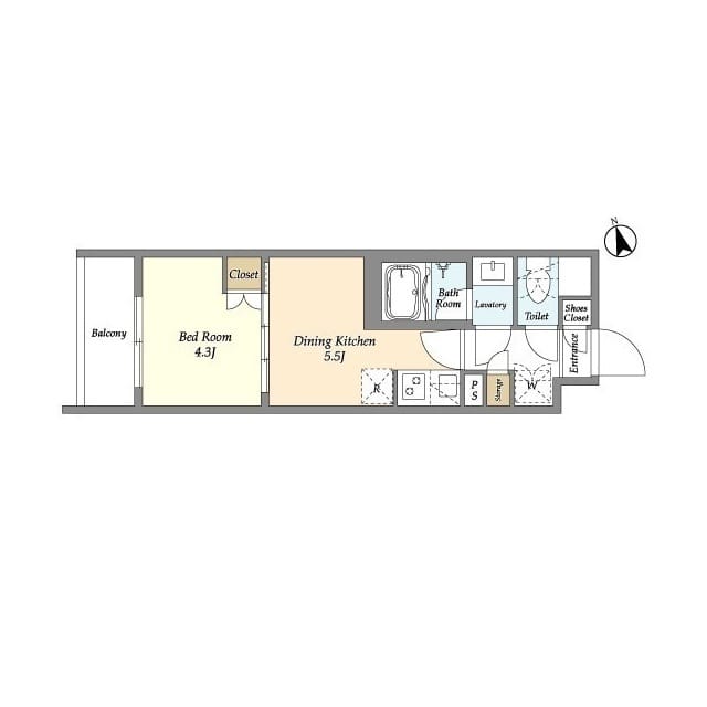 ベルファース三軒茶屋 104 間取り図