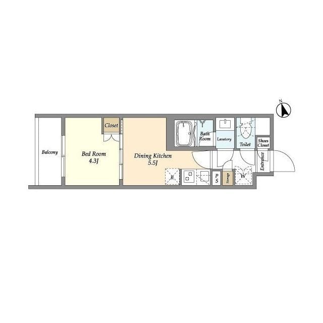 ベルファース三軒茶屋 204 間取り図