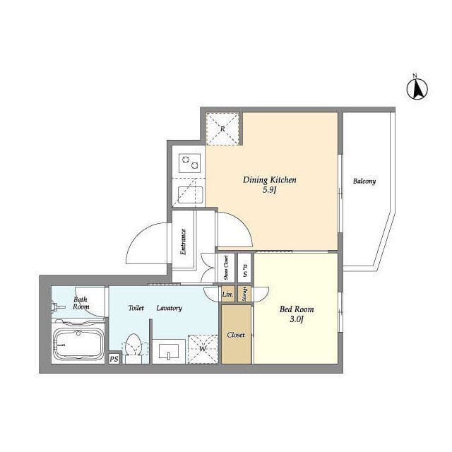 ベルファース三軒茶屋 210 間取り図