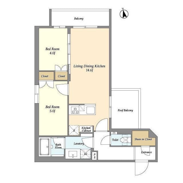 ベルファース三軒茶屋 505 間取り図