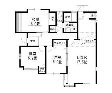 アーバンテラス等々力 101 間取り図