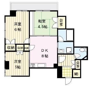 ロイヤル東尾久 401 間取り図