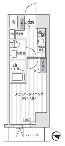 Primal Gotanda 0703 間取り図