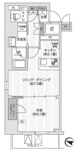 Primal Gotanda 0904 間取り図