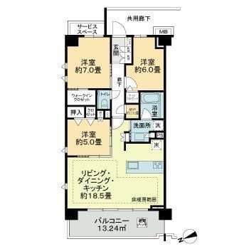 ASUKAYAMA RESIDENCE 0301 間取り図