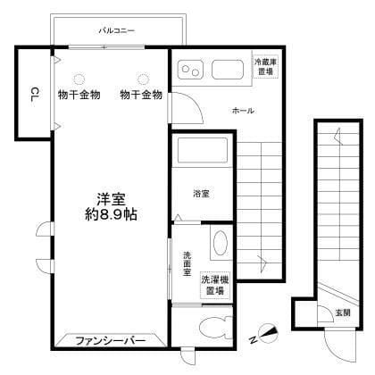 エスポア戸越 201 間取り図