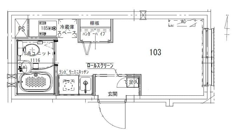 CREAL住吉Ⅱ 103 間取り図