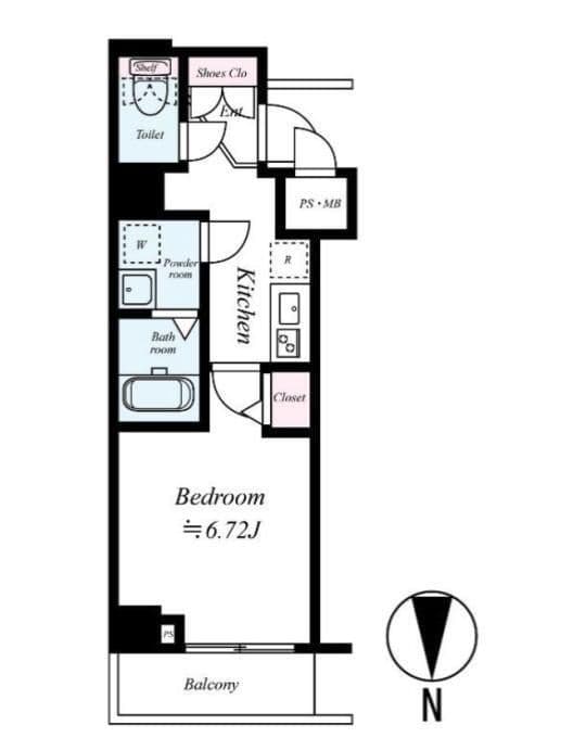 Rising Place 両国三番館 603 間取り図