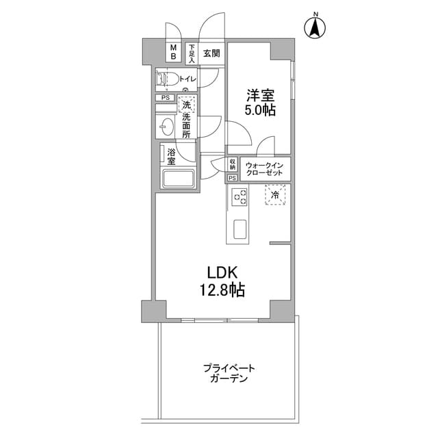 アスール菊川 102 間取り図