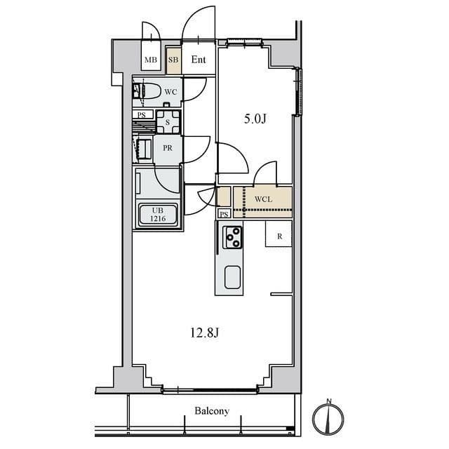 アスール菊川 205 間取り図