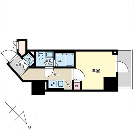 プライマル品川大森海岸 303 間取り図
