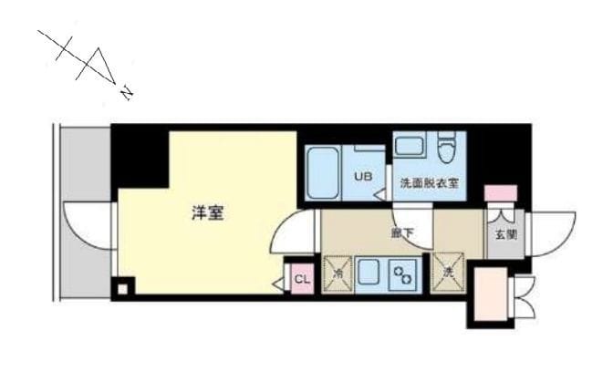 プライマル品川大森海岸 407 間取り図