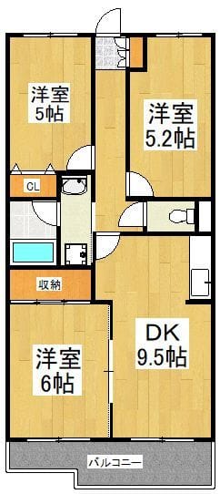 サンスーシー 104 間取り図