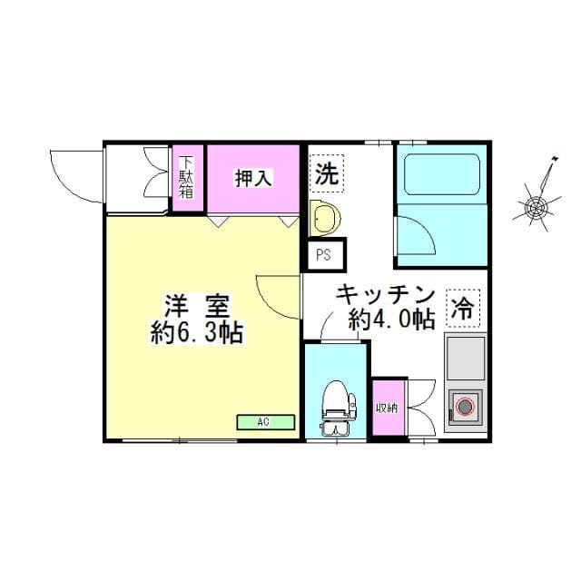 サンライズ瀬田 102 間取り図