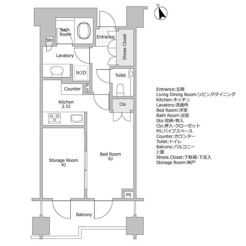 ブランズ六本木 503 間取り図