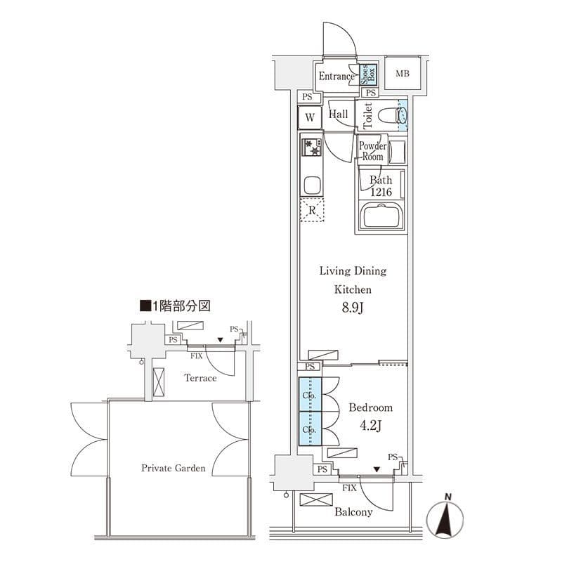 フロンティアレジデンス錦糸公園 106 間取り図