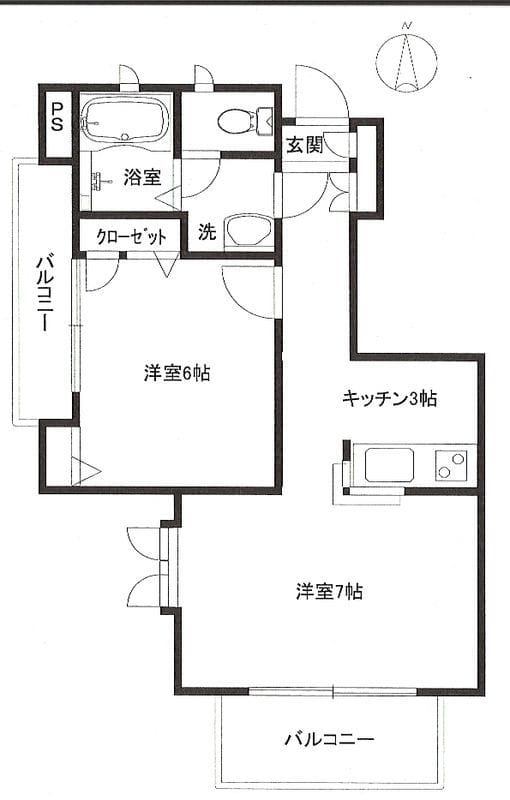 パウロニア66 101 間取り図