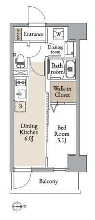 グランカーサ住吉Ⅱ 0404 間取り図