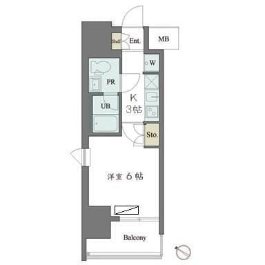 カスタリア大井町 1401 間取り図