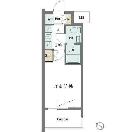 カスタリア大井町 704 間取り図
