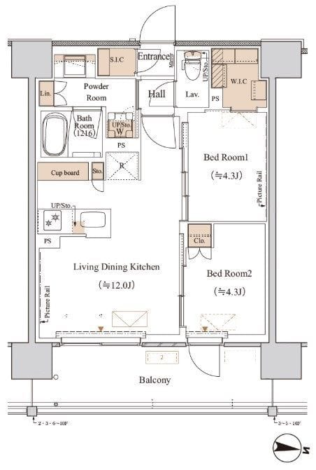 ブランシエスタ木場 0402 間取り図
