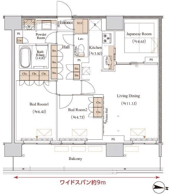 ブランシエスタ木場 1102