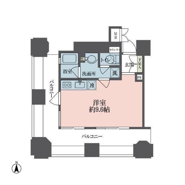 ルネ新宿御苑タワー 1208 間取り図