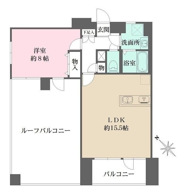 クレベール西新宿 1303 間取り図