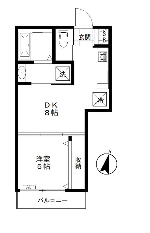 アーバン初台 203 間取り図