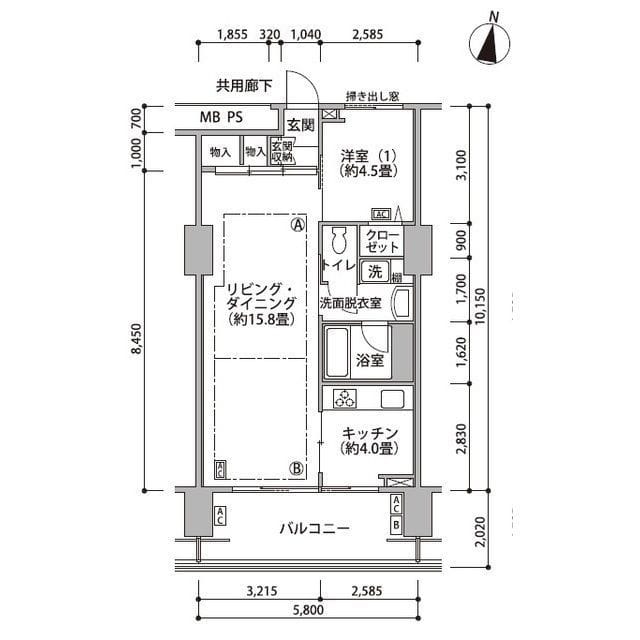 東雲キャナルコートCODAN17号棟 0415 間取り図
