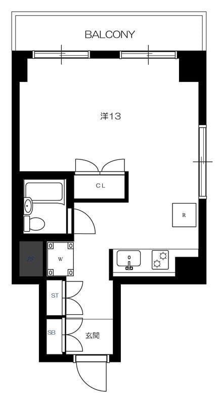 アトゥレ柿の木坂 305 間取り図
