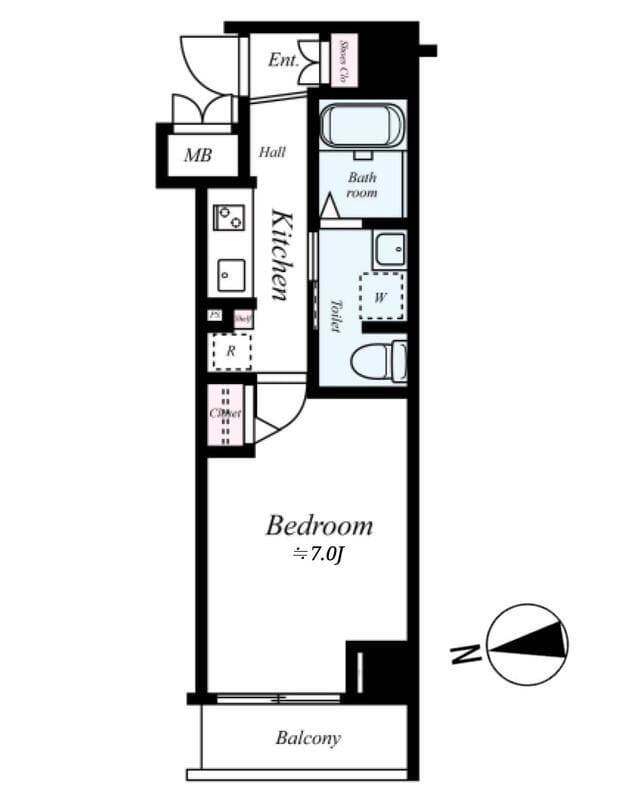 Le-lion 南大井 602 間取り図