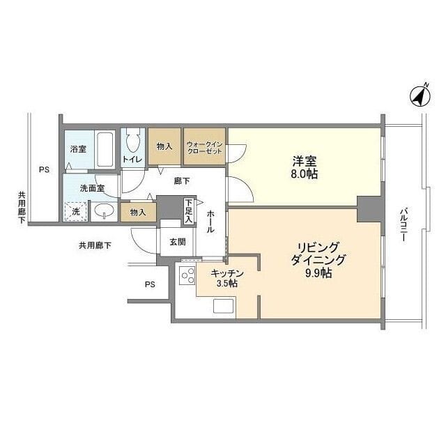 トルナーレ日本橋浜町 1704 間取り図