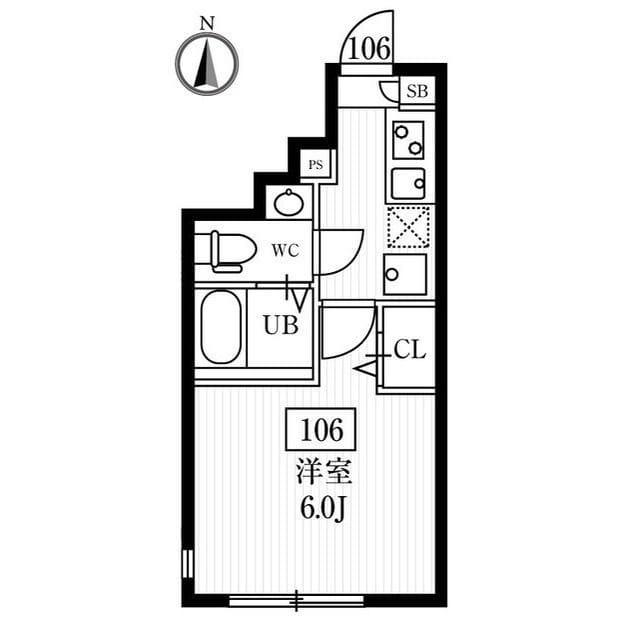 ミハス荻窪 106 間取り図