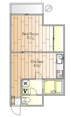 シャンテ三宿 402 間取り図