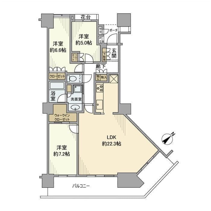 シティタワー品川 1615 間取り図