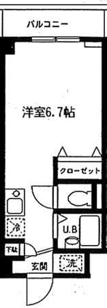 コート富士館 107 間取り図