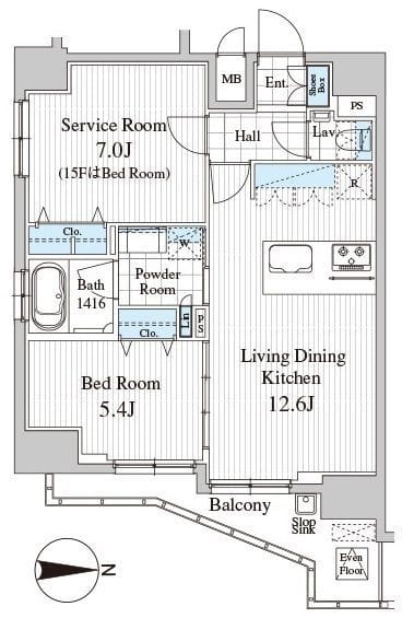Totsu Residence Kaminarimon 1403