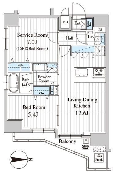 Totsu Residence Kaminarimon 1503
