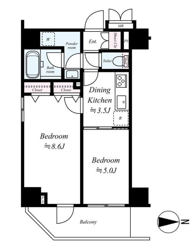 REALIZE新御徒町 203 間取り図