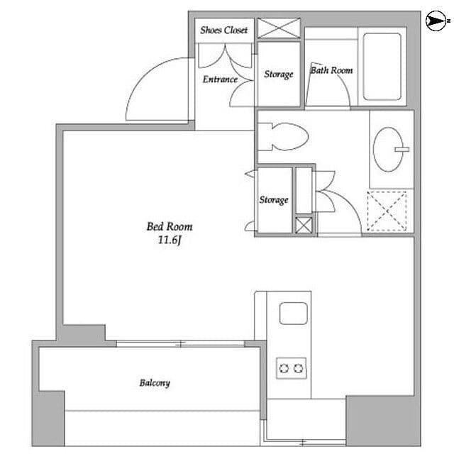 BPRレジデンス蔵前 0603 間取り図
